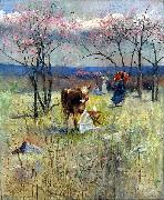 Charles conder An Early Taste for Literature painting